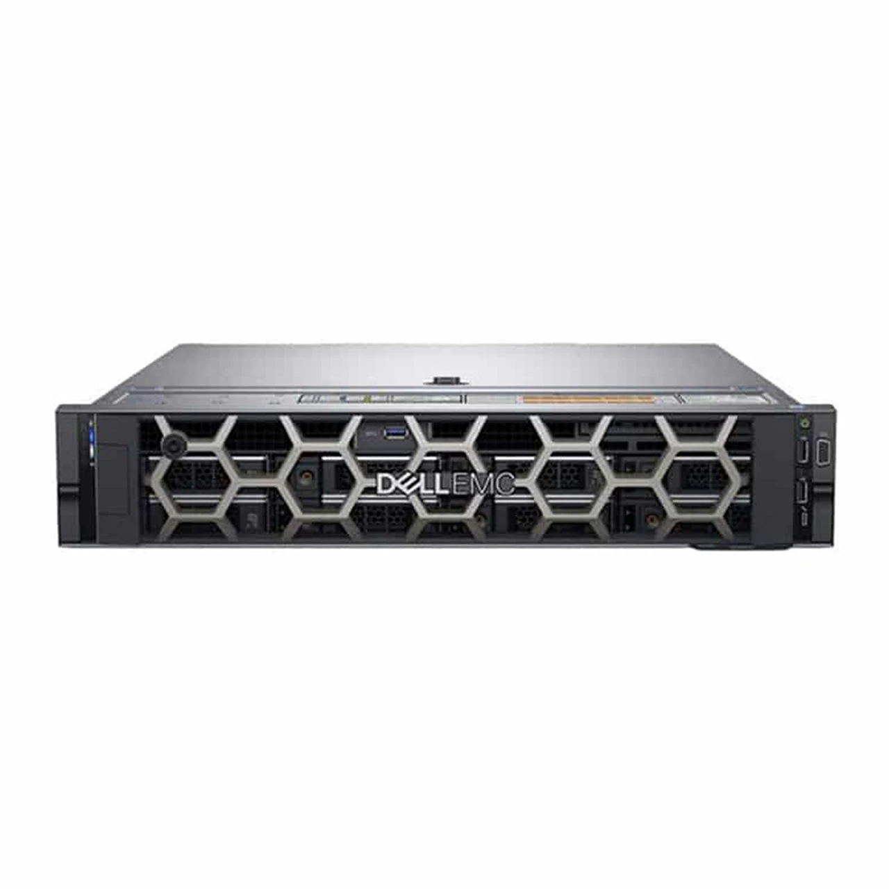 Server Dell PowerEdge R740 în configurație cu 8 sertare de 3,5 inch, văzut din față