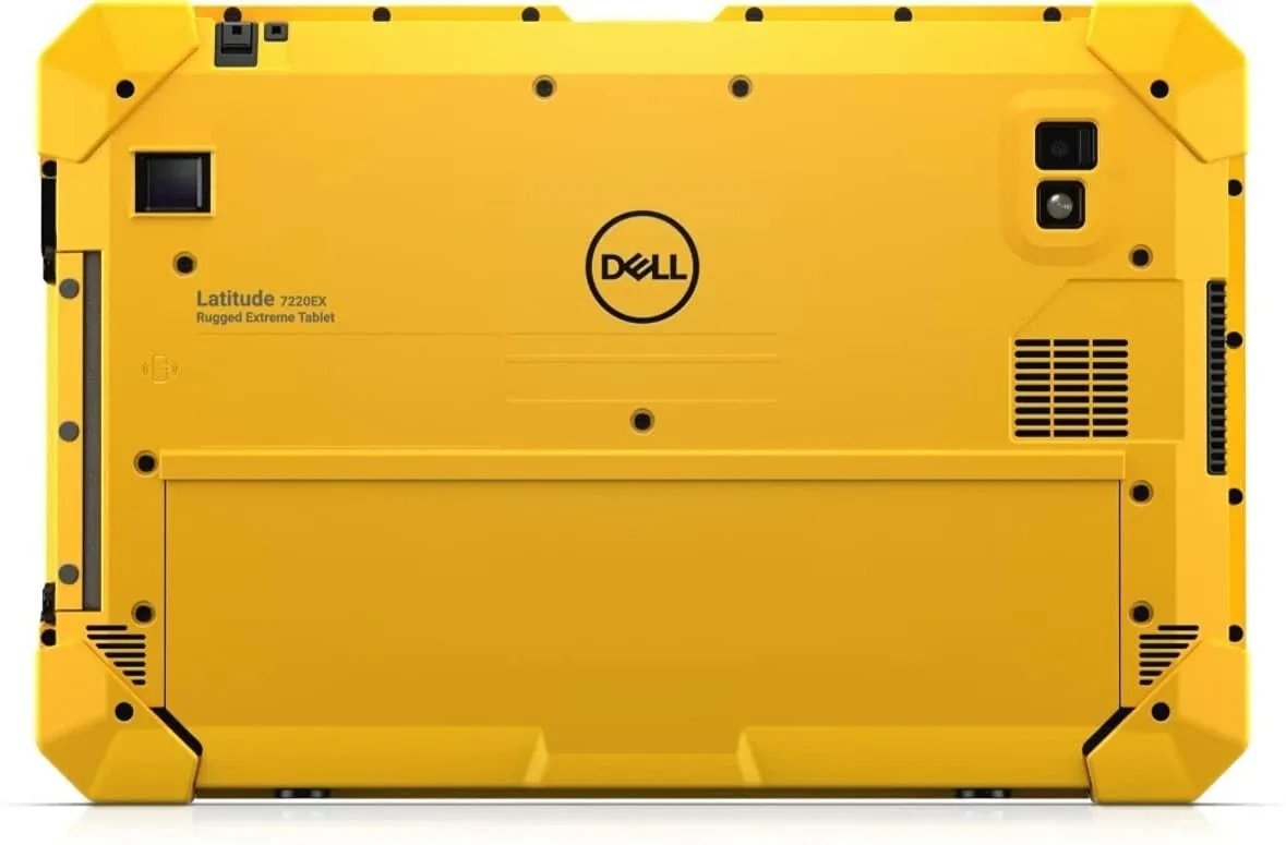 Tableta Dell Latitude 7220EX Rugged Extreme cu ecranul de 11,6 inch pornit
